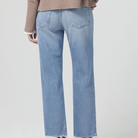 Citizens of Humanity Emery Crop Relaxed Straight In Crescent Size 31 Button Fly - Picture 2 of 9
